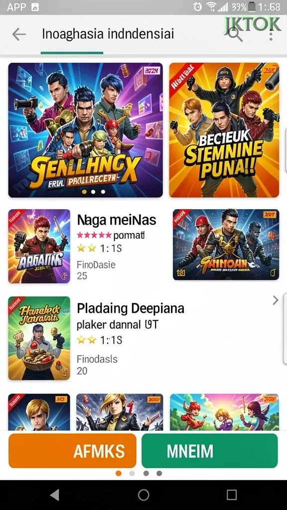 Cuplikan layar REMI101 — menu navigasi