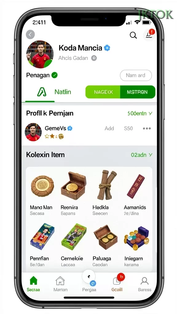 Cuplikan layar IDC88JOKER — menu navigasi